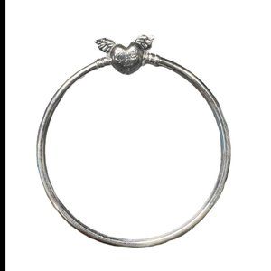 Pandora - Moments Winged Heart Bangle Bracelet - Size 7.5